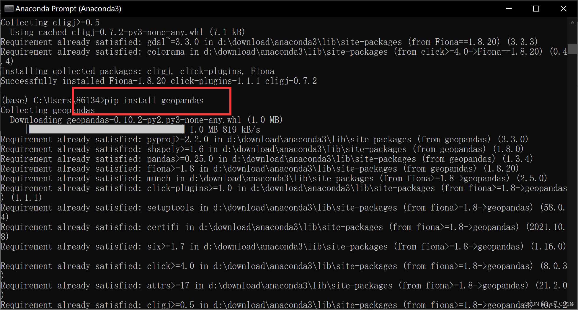 No module named ‘geopandas‘_no module named 'geopandas-CSDN博客