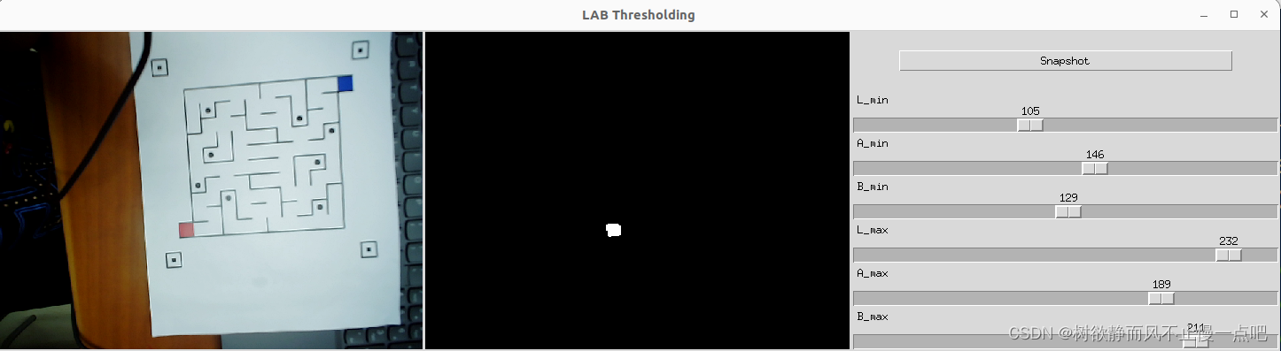 gpt4实现对摄像头帧缓冲区图像的LAB阈值选择界面（python-opencv)