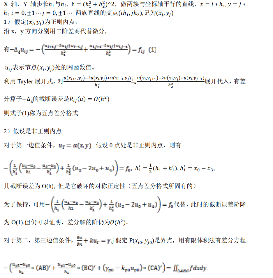 微分方程数值解法（2）——椭圆型方程的有限差分法