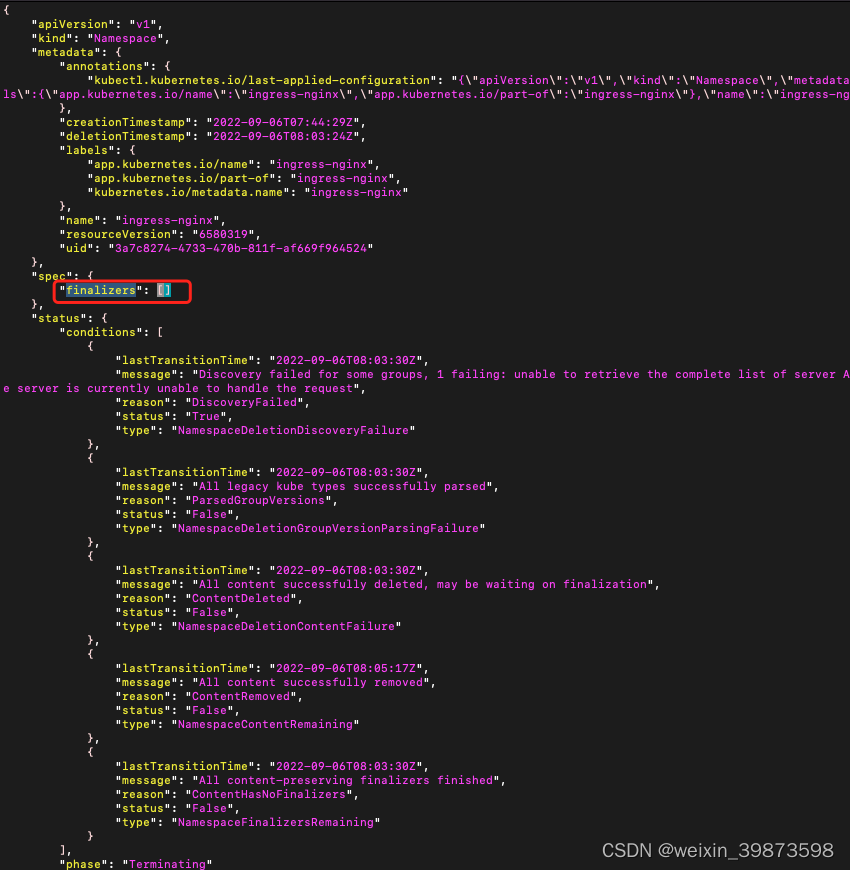 k8s删除terminating的namespaceCSDN博客