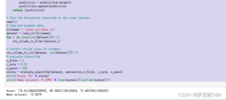 About Perceptron with Python_function predictedclass,accuracy ...