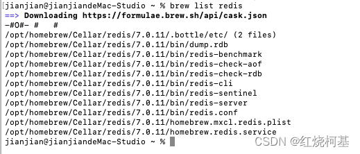 MAC 通过 brew安装 redis 并且设置开机启动