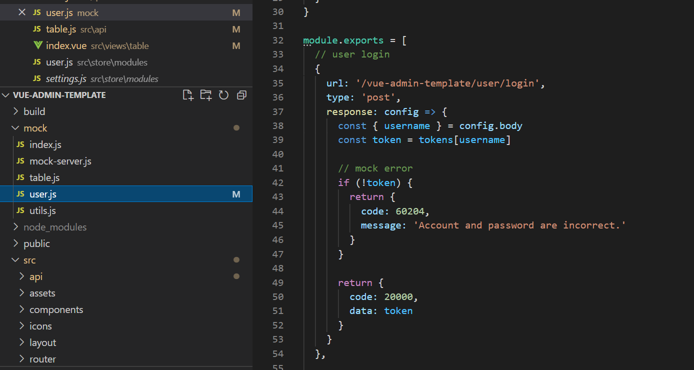 vue更改vue admin telement模板登录