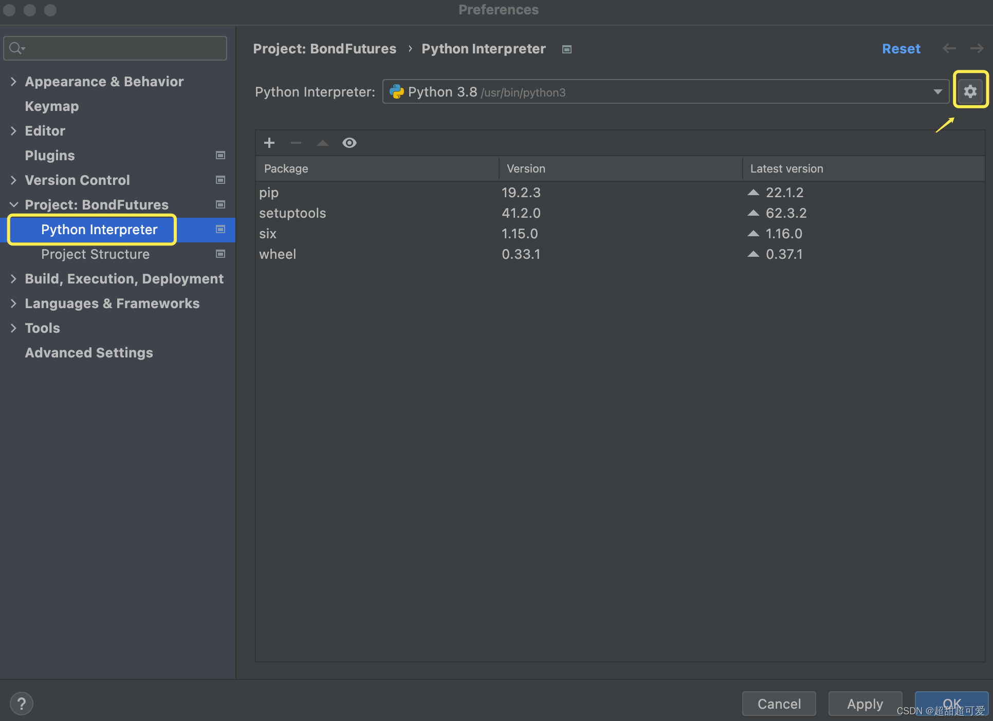 Pycharm 配置 Anaconda 解析器（Mac版）