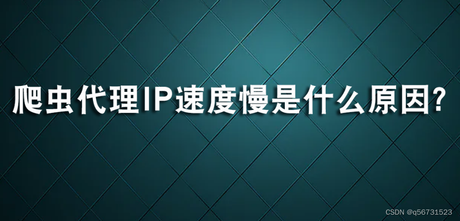 使用爬虫代理IP速度慢是什么原因？