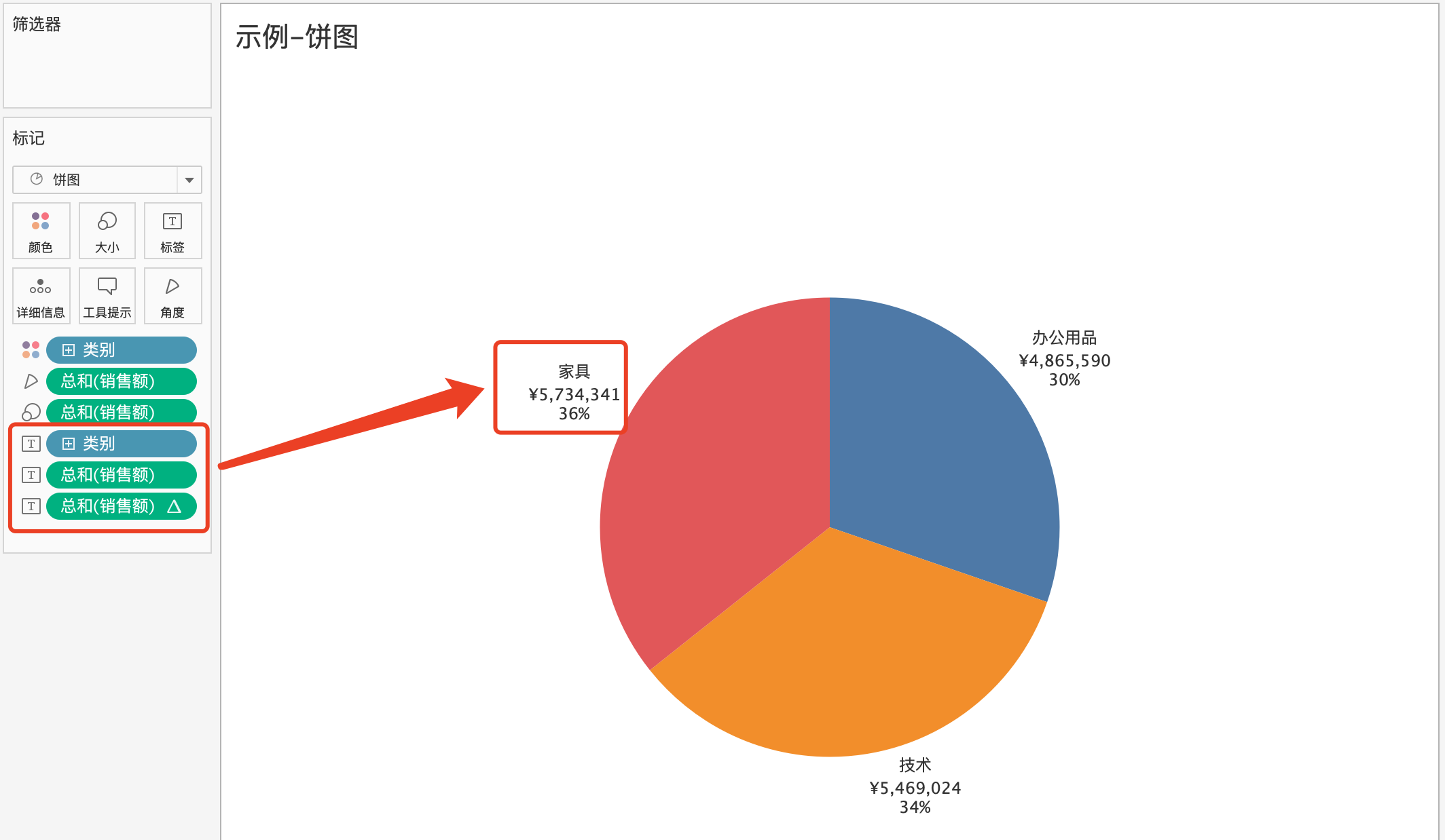 tableau饼图图片