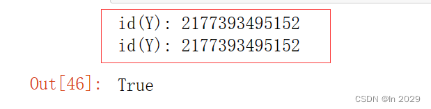 关于python中内存分配的问题，运行一些操作可能会导致为新结果分配内存，用Python的id()函数演示