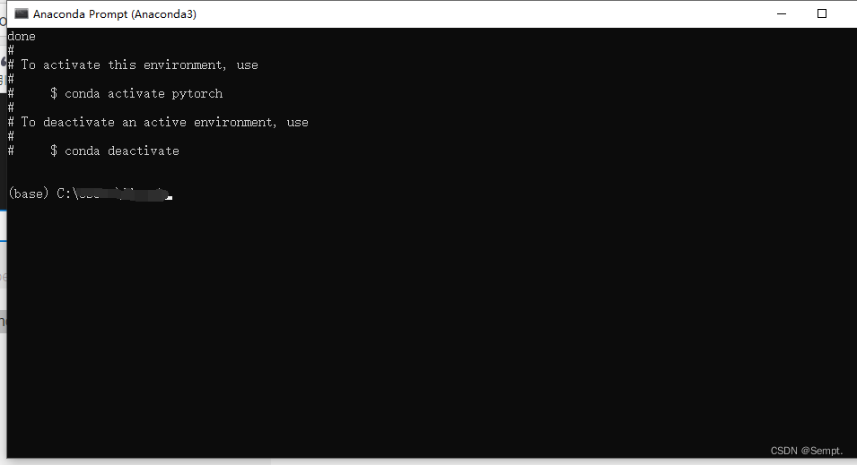 创建虚拟环境：conda create -n pytorch python=3.7