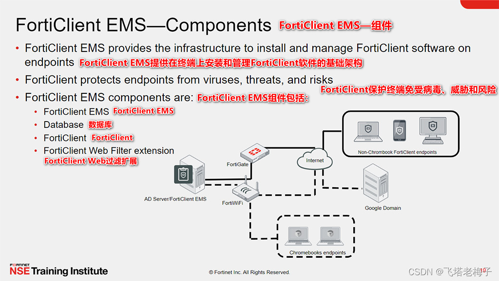 教程篇(7.0) 01. 介绍FortiClient和FortiClient EMS FortiClient EMS Fortinet 网络 ...