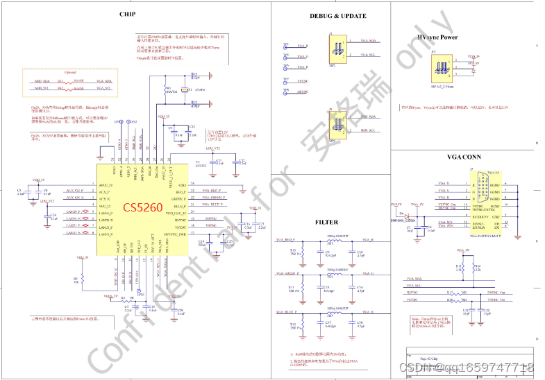 CS5260测试版|CS5260demoboard|typec转VGA参考PCB原理图