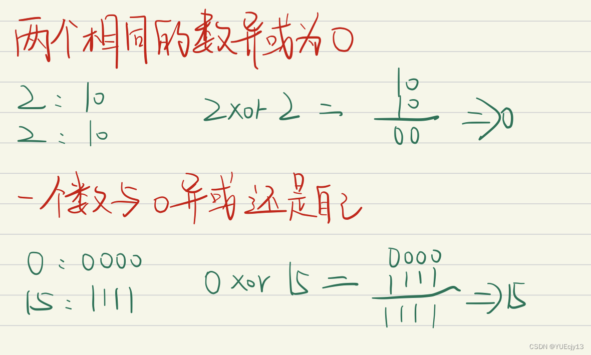 位运算--异或运算XOR_xor异或指令-CSDN博客