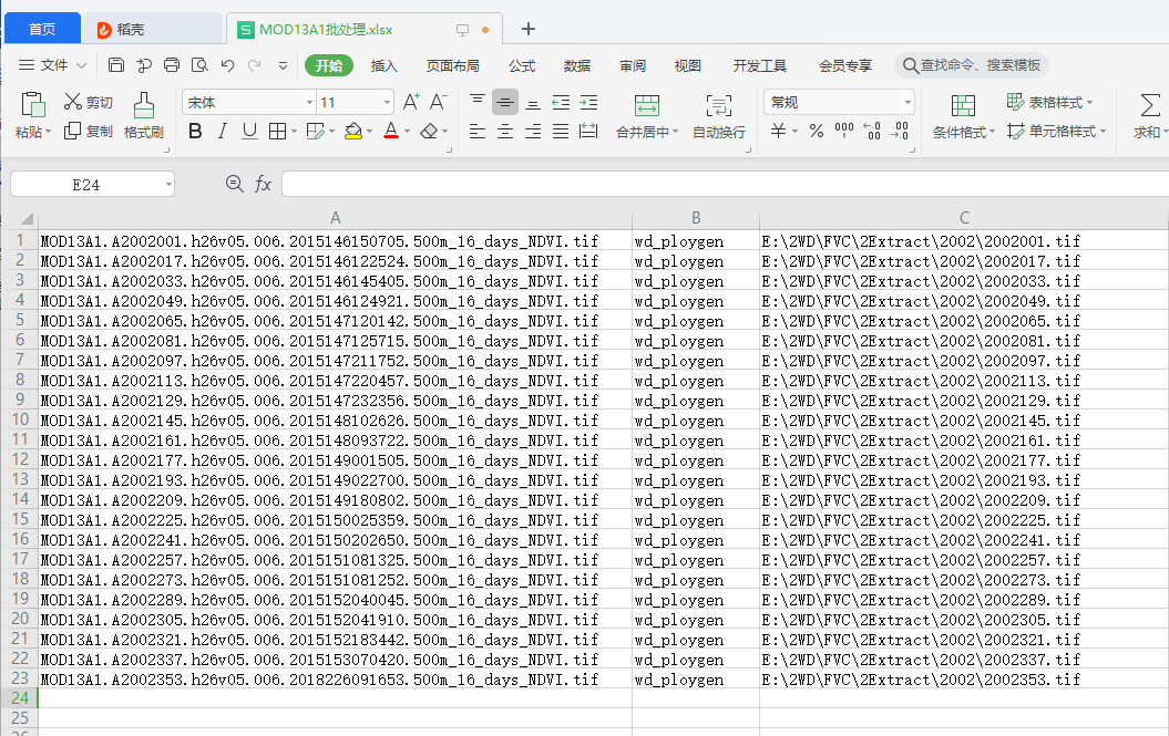 modis数据批量裁剪并合成月尺度数据:以mod13a1为例