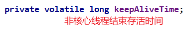 非核心线程结束存活时间