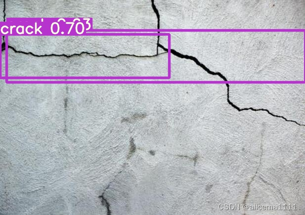 Python+Yolov5墙体裂缝识别