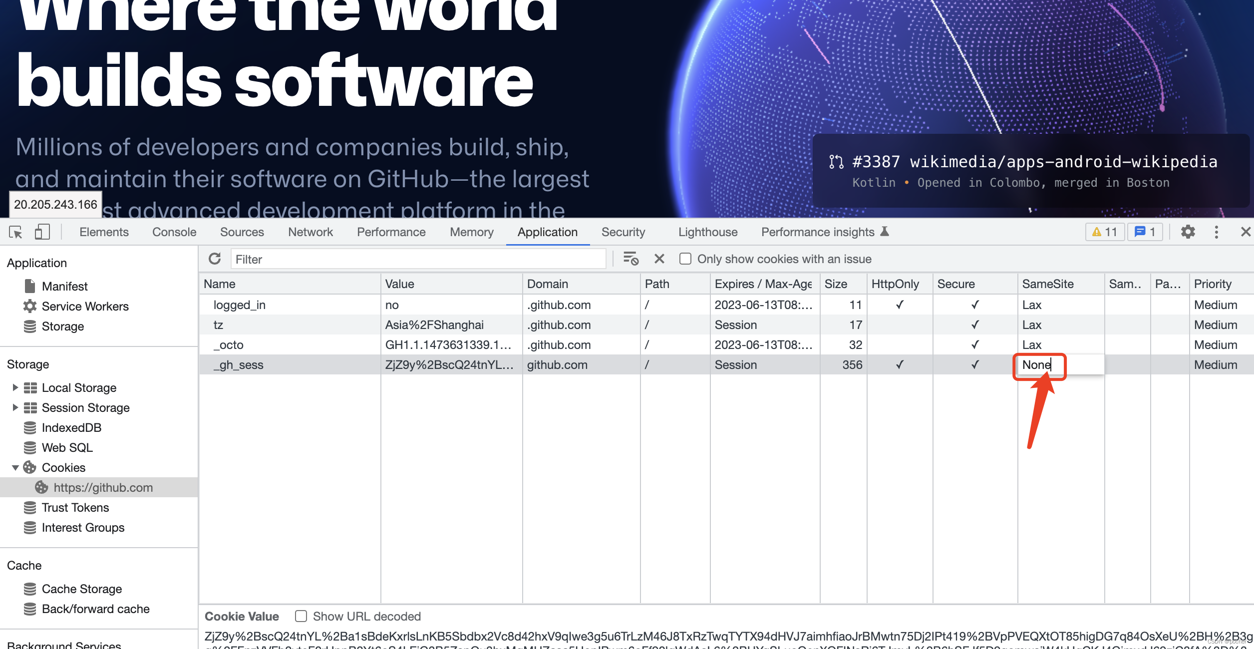 如何在Chrome浏览器中临时修改SameSite=None和Secure