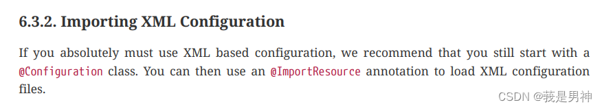 Import XML file configuration