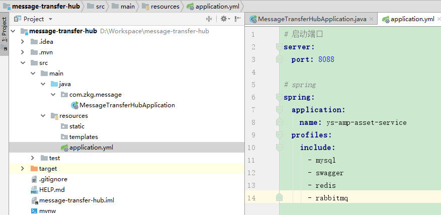 Configure the port number