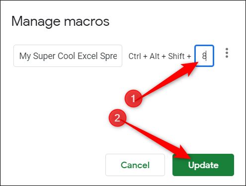 Beside each macro, enter a number from 0-9 to bind to a shortcut