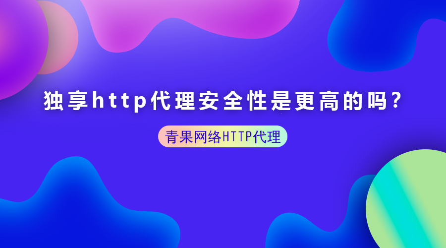 独享http代理安全性是更高的吗？