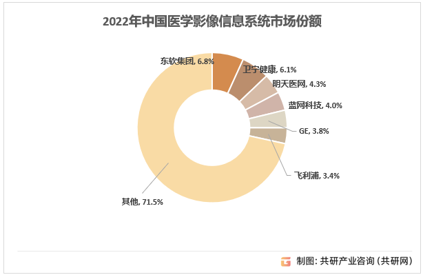 2022年中国医学影像信息系统市场份额