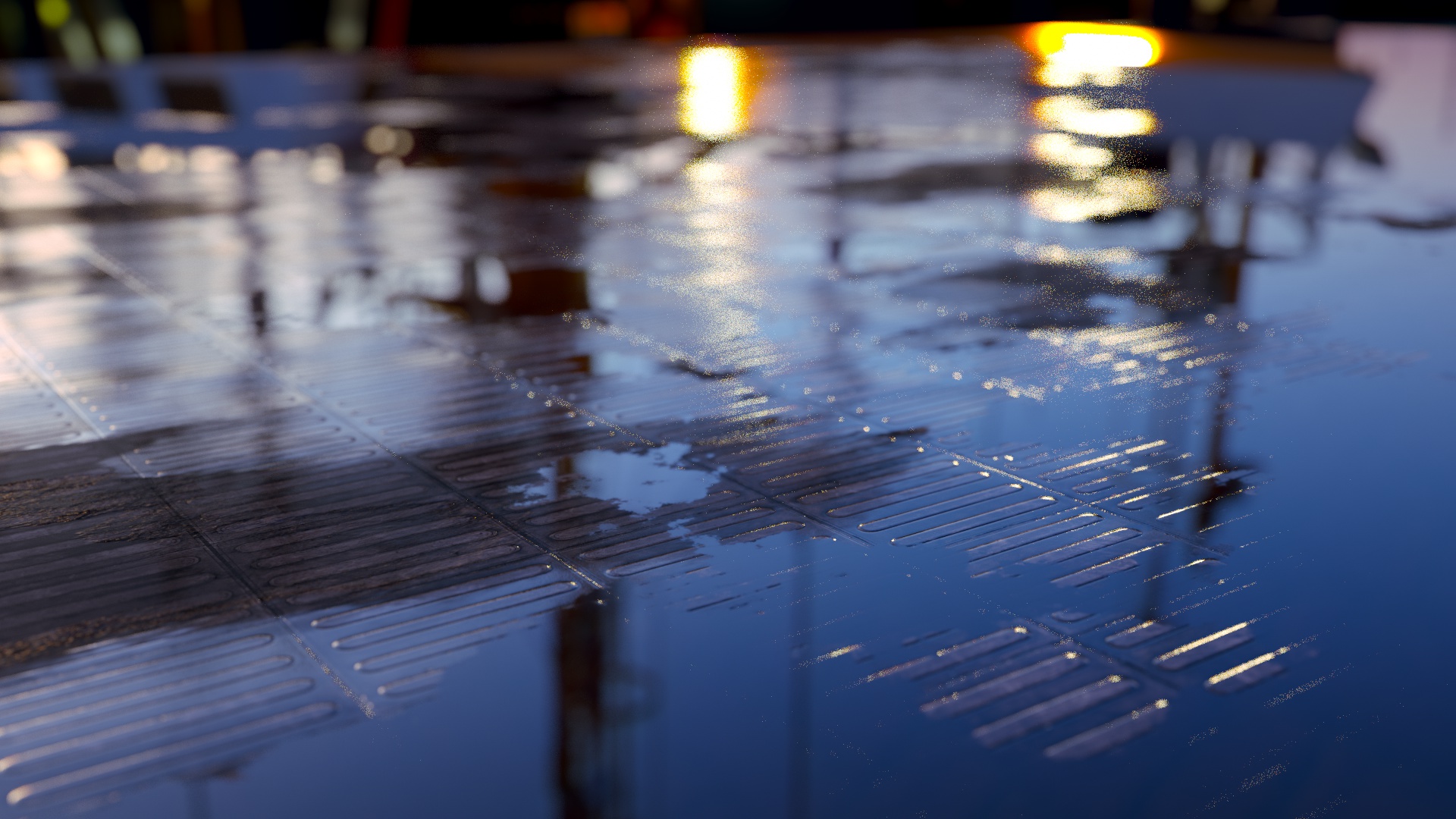 c4d工程模板地面上有水迹的材质