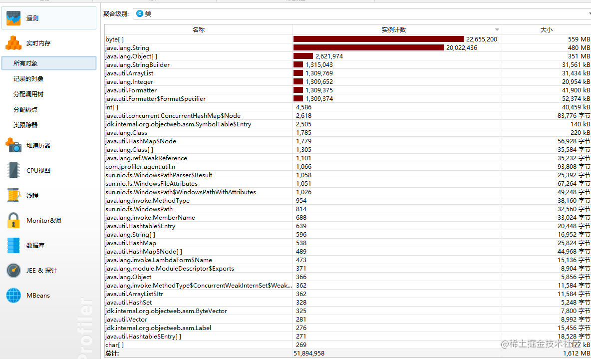 JDK9内存使用情况