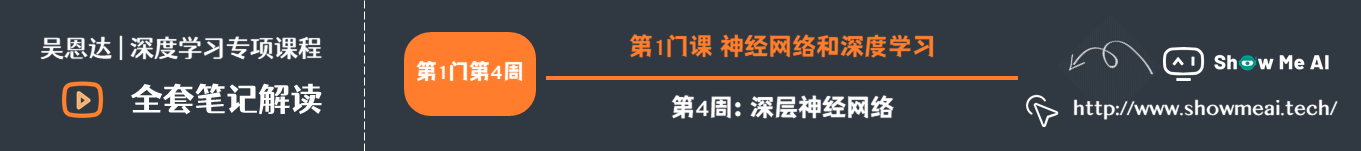 第1门课 神经网络和深度学习，第4周：深层神经网络