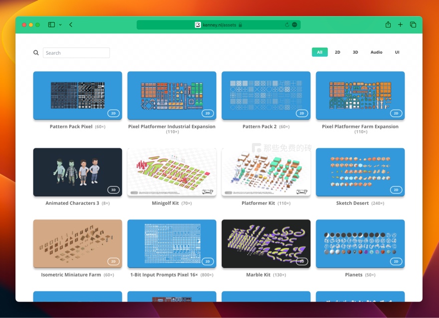 kenney assets 素材列表
