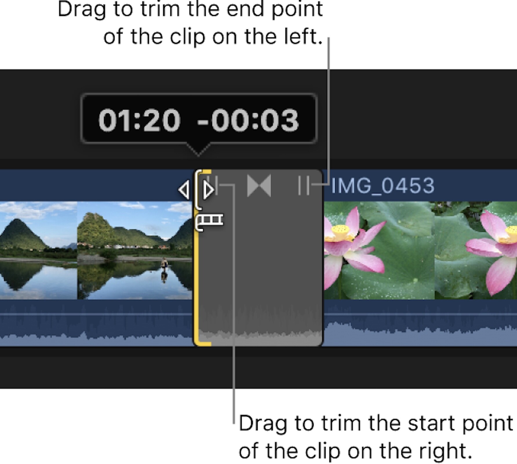 FCPX教程|如何在Final Cut Pro 的时间线中调整转场？