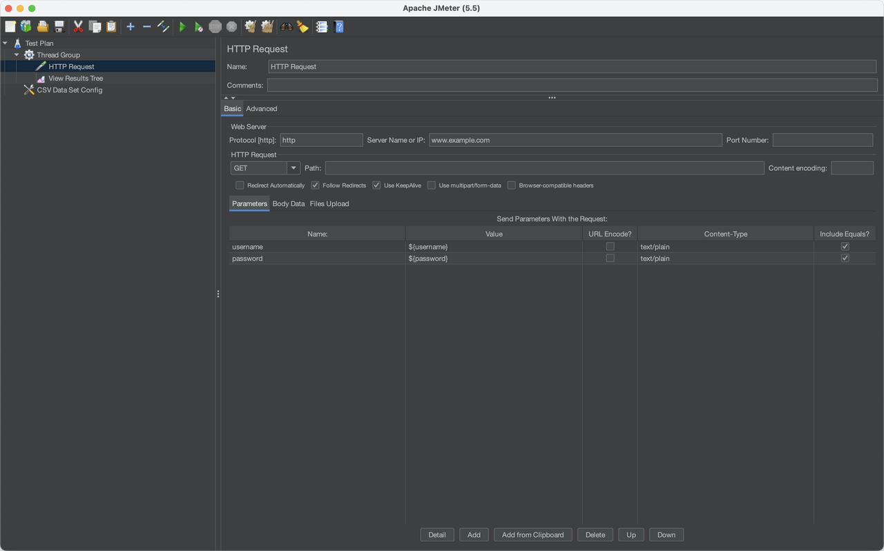 JMeter CSV 参数文件的使用教程