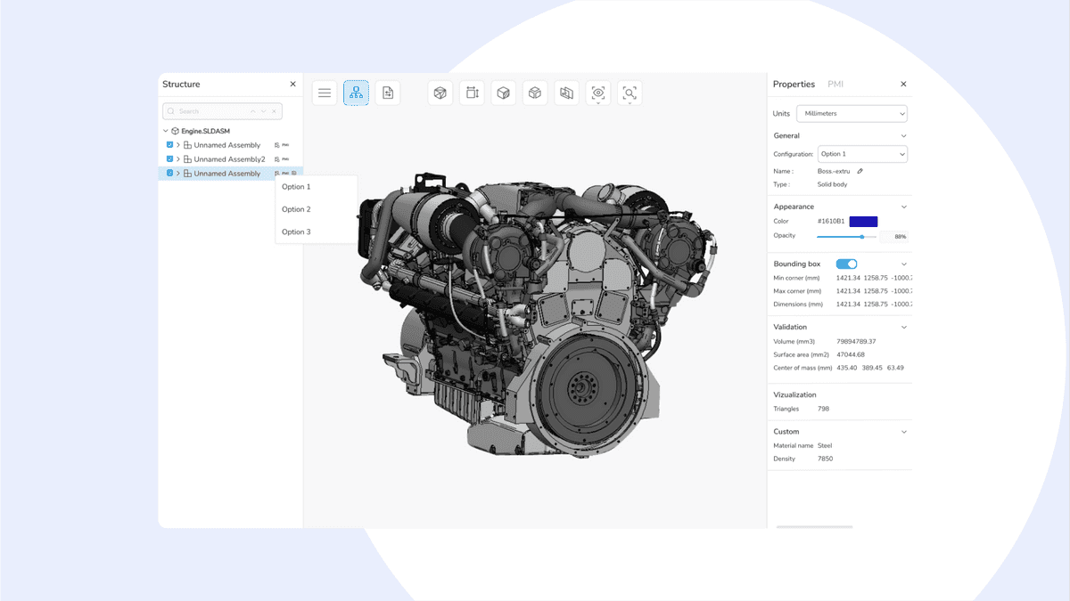 SOLIDWORKS 模型的配置支持