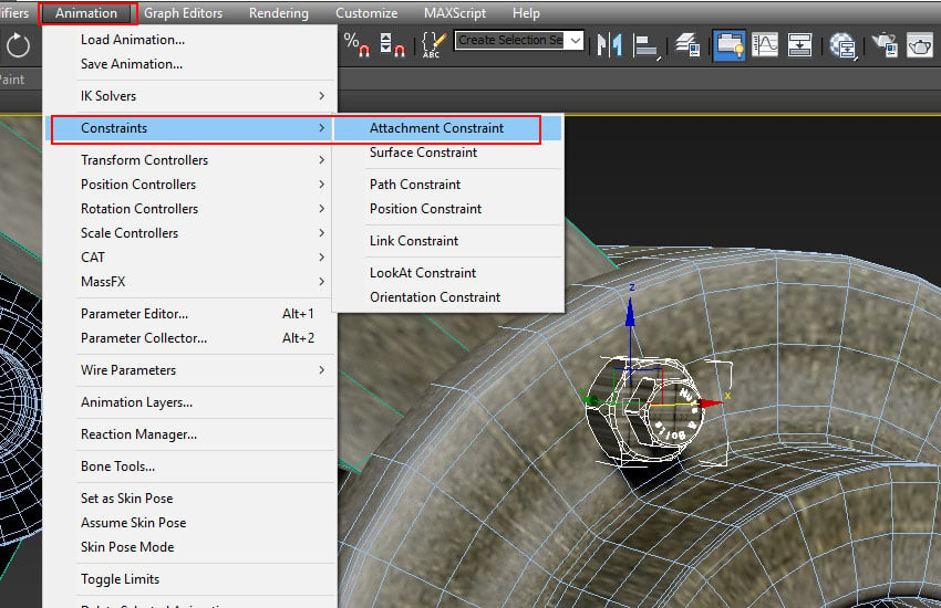 Animation Constraints Attachment Constraints