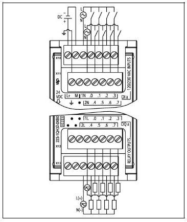 5v继电器模块实物接线_西门子s7-1200系列plc全套接线图