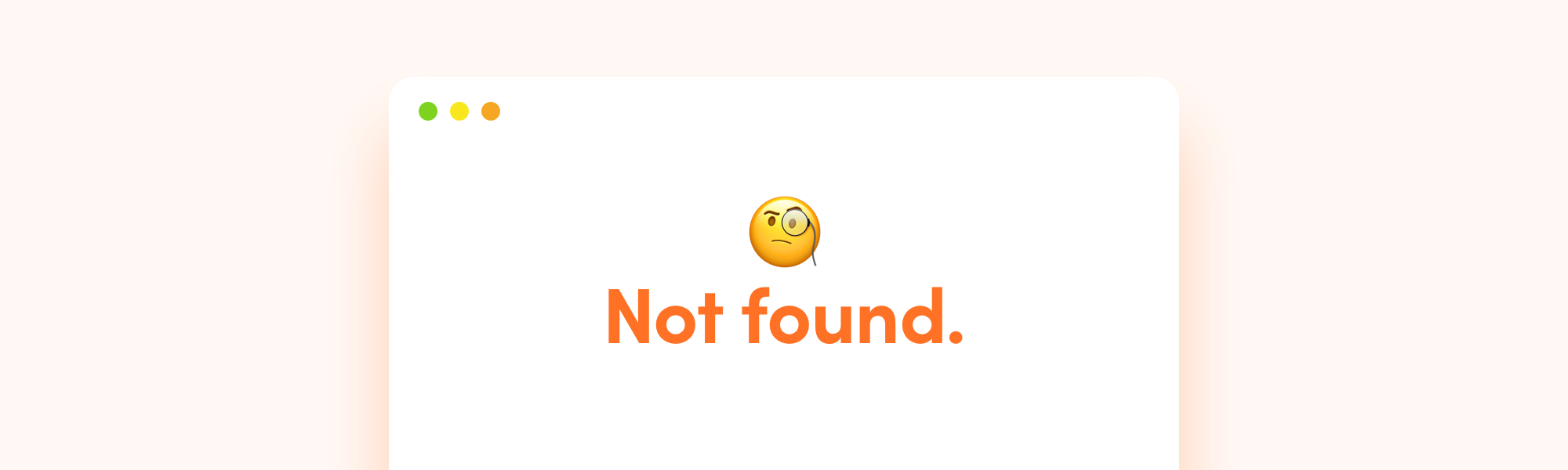 Picture showing blank screen with thinking emoji and “not found” text