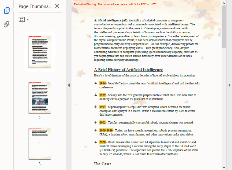 C#/VB.NET：为 PDF 添加背景颜色或背景图像