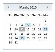 浅谈WPF中的Calendar日历控件