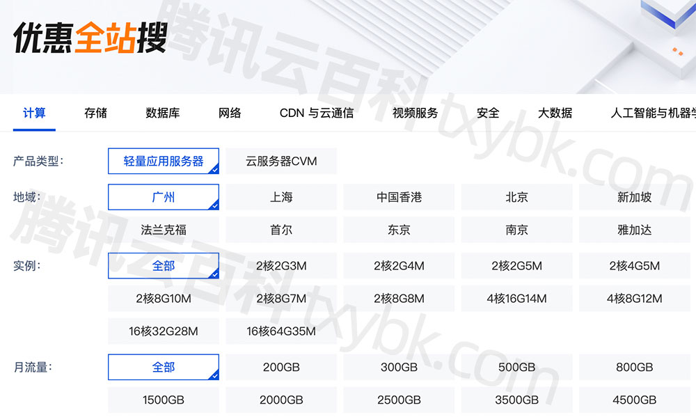 腾讯云服务器优惠活动大全页面_全站搜优惠合集