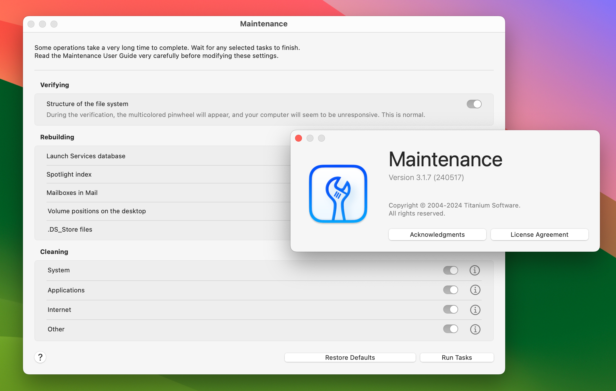 Maintenance for Mac v3.1.7 - Mac苹果电脑系统维护和清理工具