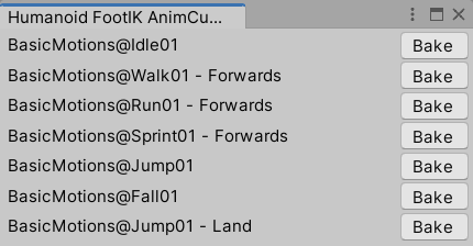 Humanoid FootIK AnimCurve Baker