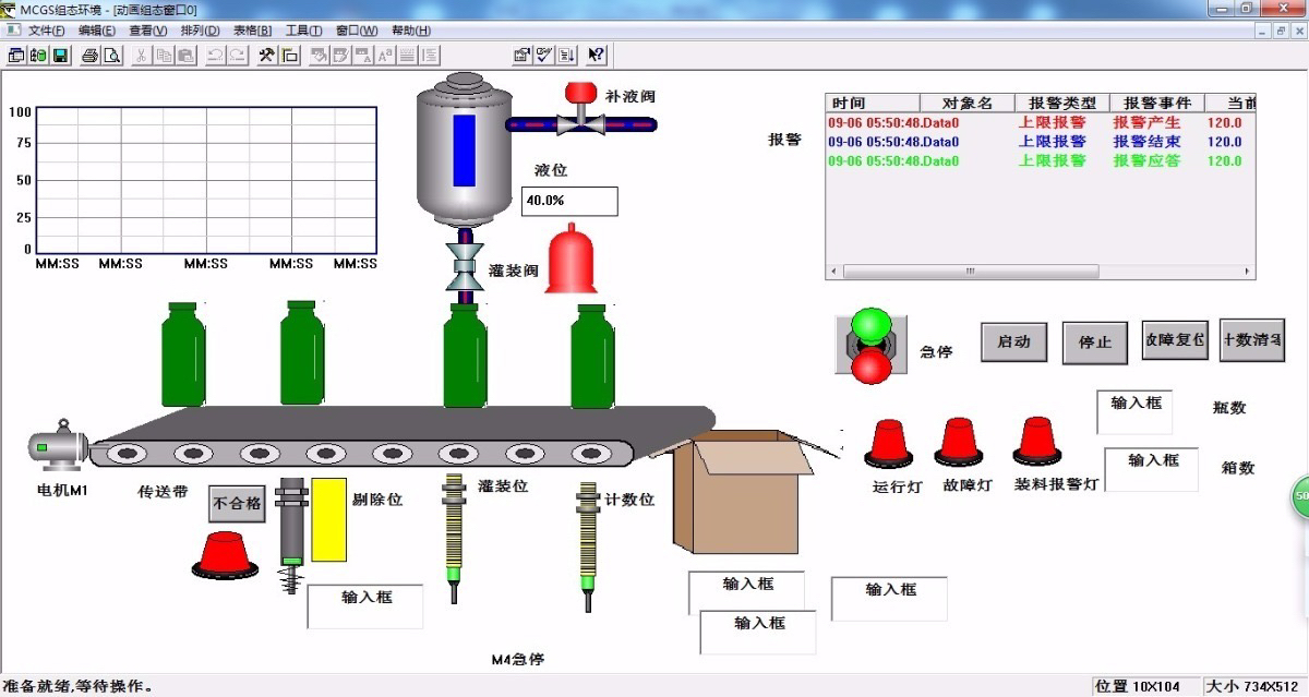 基于S7-200 PLC和MCGS组态的灌装生产线系统 带解释的梯形图程序，接线图原理图图纸，io分配，组_plc及嵌入式mcgs组态软件实现 ...