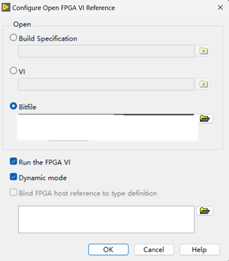 Run the FPGA VI 选项的作用