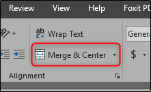 Merge and Center