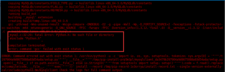 Linux学习32 - _Mysql.C:32:20: Fatal Error: Python.H: No Such File Or Directory  问题解决_上海-悠悠的博客-Csdn博客