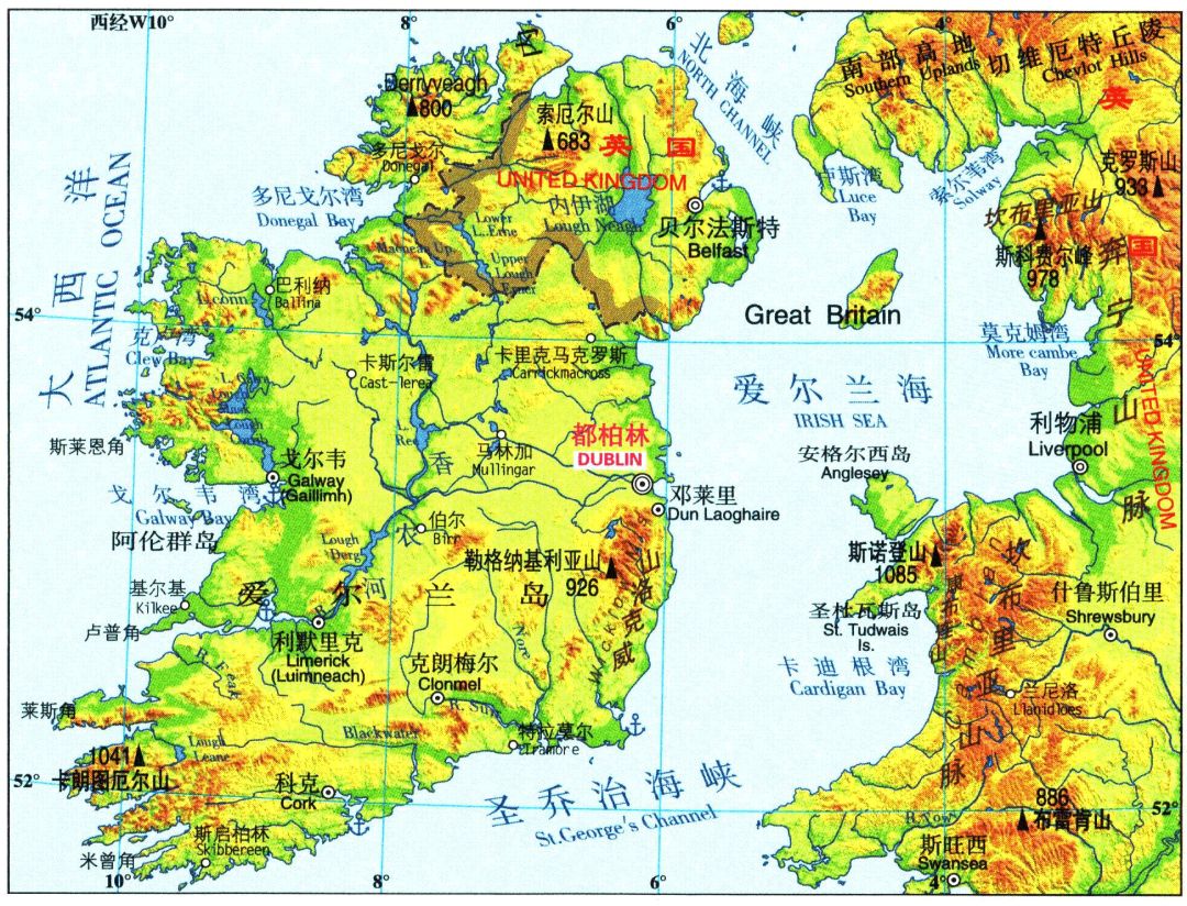 北大核刊最新版2020爱尔兰地图2020版