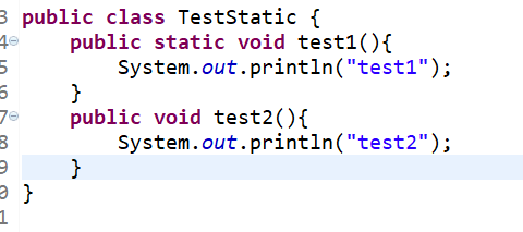 Java static关键字修饰方法