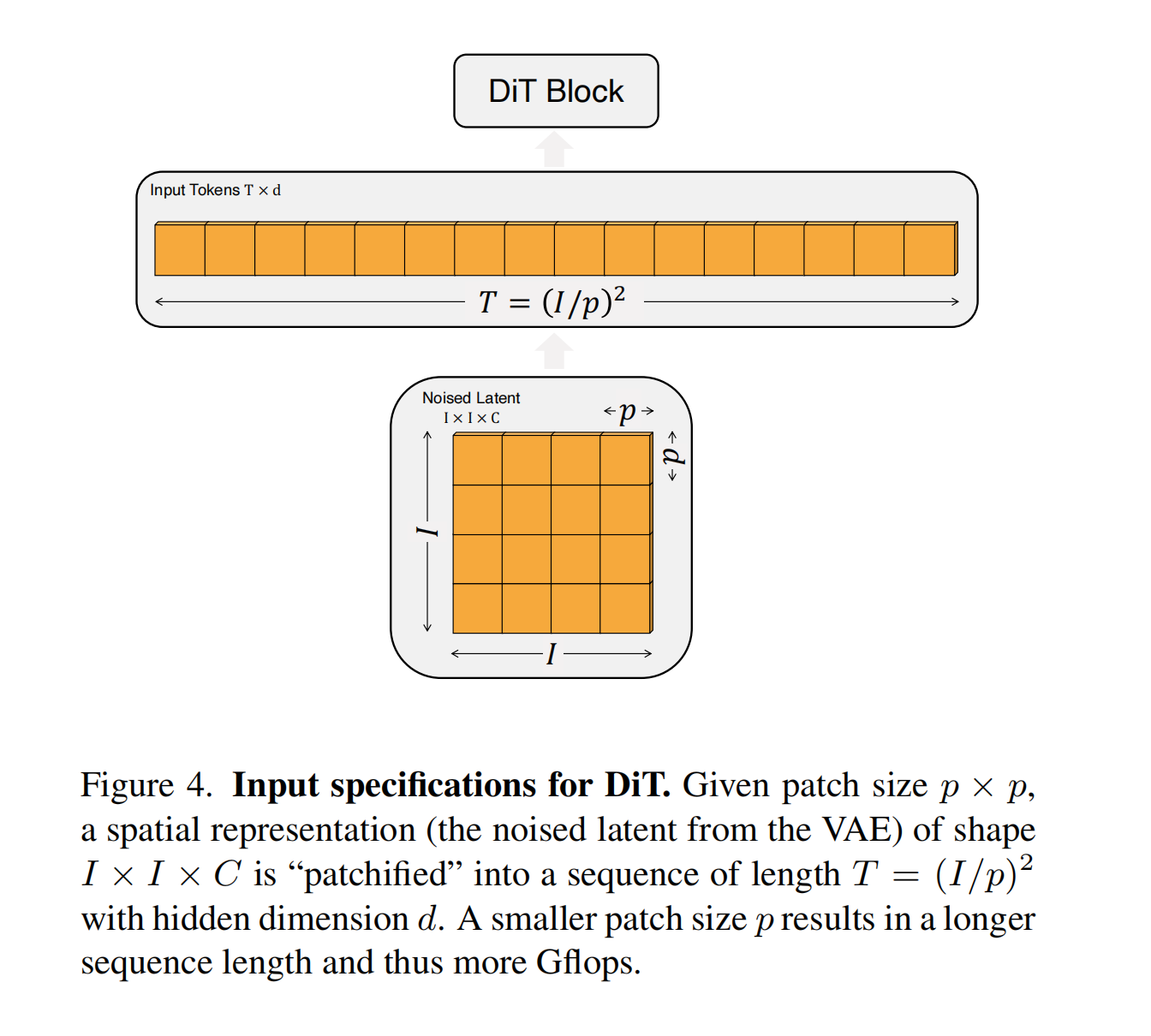DiT中输入图像Patch化的示意图