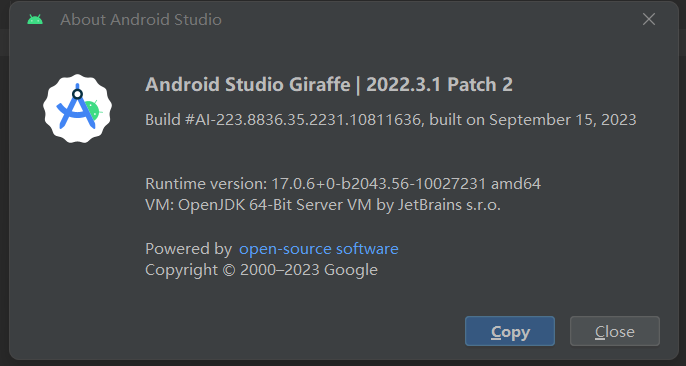 Android Studio Giraffe版本遇到的问题