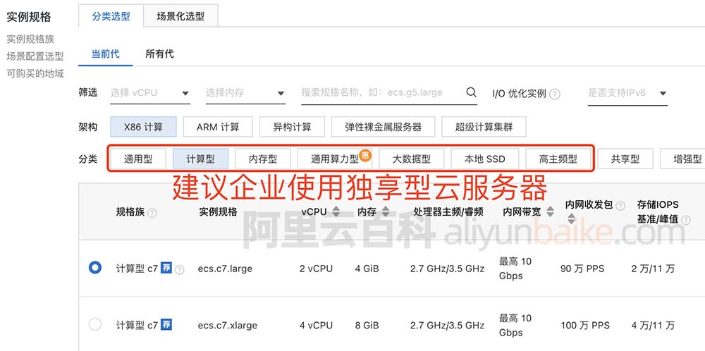 阿里云服务器配置CPU、内存、存储、带宽选择方法