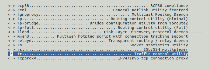 openwrt  tc(traffic contrl)配置及使用