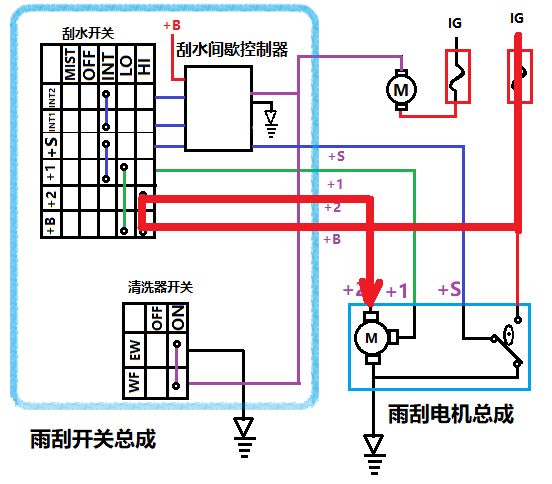 雨刮间歇继电器针脚图图片